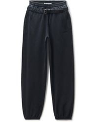 Alexander Wang - Mid Rise Belted Sweatpant - Lyst