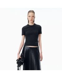 Alexander Wang - Short-Sleeve Wool Tee - Lyst