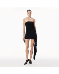 Alexander Wang - Asymmetric Ruched Strapless Mini Dress - Lyst