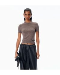 Alexander Wang - Short-Sleeve Wool Tee - Lyst