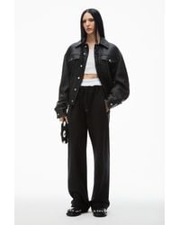 Alexander Wang - Wide Leg Sweatpants With Pre-styled Logo Brief Waistband - Lyst