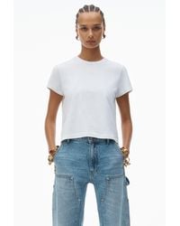 Alexander Wang - Puff Logo Shrunken Tee In Cotton Jersey - Lyst