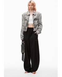 Alexander Wang - Piped Track Pants In Cotton Twill - Lyst