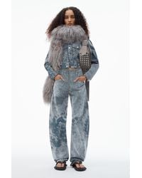 Alexander Wang - Low-rise Flocked Jeans With Lasered Cloud Print - Lyst