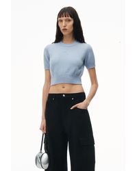 Alexander Wang - Short Sleeve Cropped Pullover - Lyst