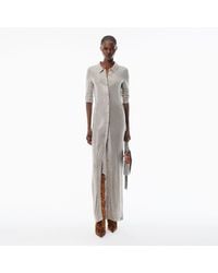 Alexander Wang - Crystal Hotfix Long-Sleeve Polo Dress - Lyst