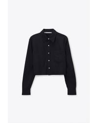 Alexander Wang - Cropped Button-Down Shirt - Lyst