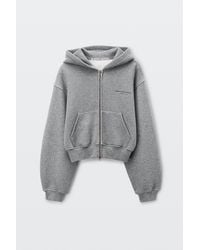 Alexander Wang - Crystal Hotfix Zip-Up Hoodie - Lyst