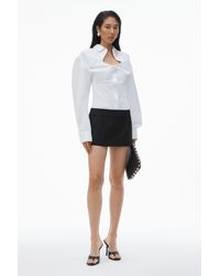 Alexander Wang - Tailored Mini Skort In Wool Tailoring - Lyst