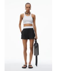 Alexander Wang - Pleated Shorts In Wool Tailoring - Lyst
