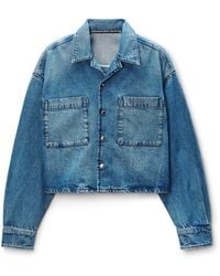 Alexander Wang - Cropped Long Sleeve Shirt - Lyst