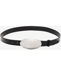 Alexander Wang - Dome Metal Belt In Leather - Lyst