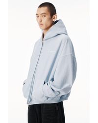 Alexander Wang - Crystal Hotfix Oversized Zip Up Hoodie - Lyst