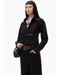 Alexander Wang - Belted Cotton Button Down Tunic - Lyst