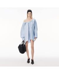 Alexander Wang - Bungee Scoop Neck Mini Shirt Dress - Lyst