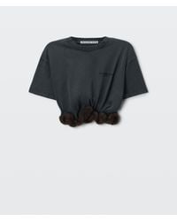 Alexander Wang - Faux Fur Trim Tee - Lyst