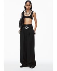 Alexander Wang - Wool Low-rise Tailored Trouser With Pre-styled Logo Boxer Waistband - Lyst