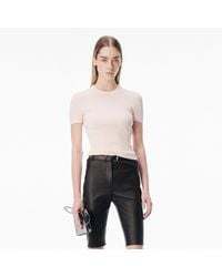 Alexander Wang - Debossed Logo Fitted Tee - Lyst