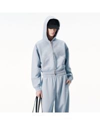 Alexander Wang - Crystal Embellished Zip Up Hoodie - Lyst
