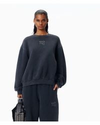 Alexander Wang - Crystal Hotfix Logo Sweatshirt - Lyst