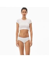 Alexander Wang - Cropped Short-Sleeve Tee - Lyst