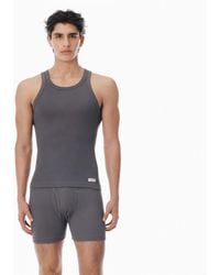 Alexander Wang - 'S Cropped Racerback Tank Top - Lyst