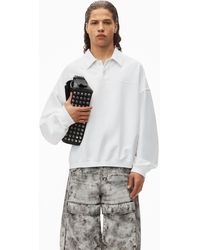 Alexander Wang - Puffed Logo Oversized Polo Top In Cotton - Lyst