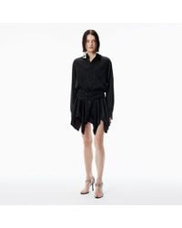 Alexander Wang - Silk Charmeuse Pre-Styled Double Shirtdress - Lyst