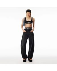 Alexander Wang - Blow-Up Jeans With Logo Bike Short Waistband - Lyst