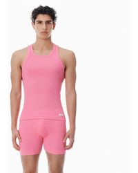 Alexander Wang - 'S Cropped Racerback Tank Top - Lyst