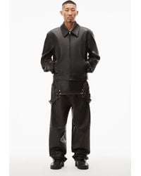 Alexander Wang - Blouson Jacket In Plonge Leather - Lyst