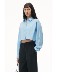 Alexander Wang - Halo Print Cropped Button-up Shirt - Lyst