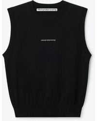 Alexander Wang - Crystal Hotfix Logo Tank - Lyst