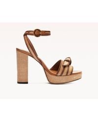 Alexandre Birman - Grosgrain Raffia Platform - Lyst