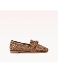 Alexandre Birman - Raffia Penny Loafer Brown - Lyst