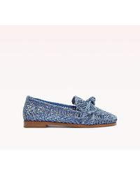 Alexandre Birman - Raffia Penny Loafer Petroleo - Lyst