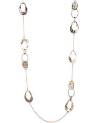 Alexis Bittar Hammered Metal Link Station Necklace - Multicolor