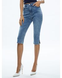 Alice + Olivia - Emmie Mid Rise Clam DIGGER Jean - Lyst