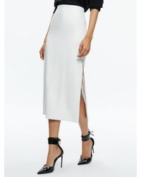 Alice + Olivia - Maeve Vegan Midi Skirt - Lyst