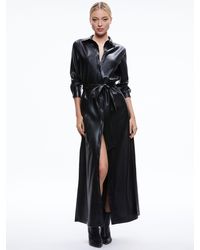 Alice + Olivia - Chassidy Faux Leather Shirtdress - Lyst
