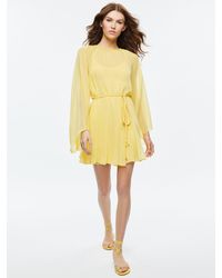 Alice+Olivia■Leandra Belted Dress■ドレス Alice + Olivia Leandra Belted Dress in Natural | Lyst