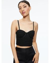 Alice + Olivia - Damia Ruched Bustier Top - Lyst
