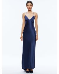 Alice + Olivia - Montana Lace Up Back Maxi Gown - Lyst