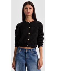 Alice + Olivia - Dollie Cashmere Cableknit Cardigan - Lyst