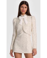 Alice + Olivia - Ilaria Embellished Cropped Jacket - Lyst