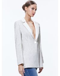 Alice + Olivia - Yona Pinstripe Embellished Blazer - Lyst