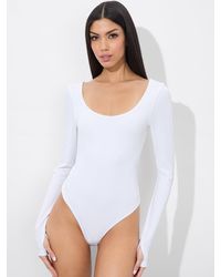 Alice + Olivia - Rhys Ribbed Ballet Bodysuit - Lyst