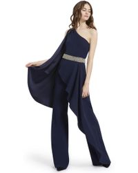 Alice + Olivia Venita Crystal Jumpsuit - Blue