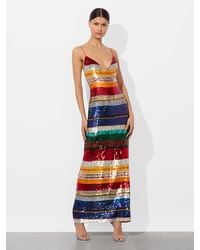 Alice + Olivia - Artea Embellished Maxi Dress - Lyst