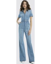 Alice + Olivia Gorgeous Wide Leg Jumpsuit - Blue